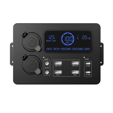 12V Mini Power Box: Dual Anderson, Multiple USB, and Cigarette Socket with Wiring Harness