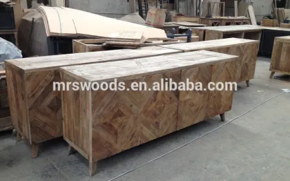reclaimed wood sideboard, elm wood furniture, recycled elm sideboard
