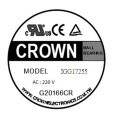 Crown 110V 230V 17255 Ventilador de CA de flujo axial