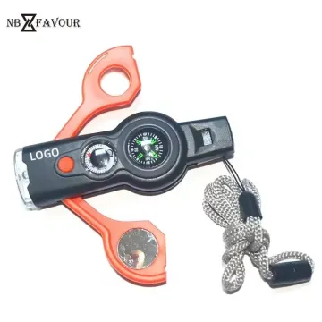 Professional Adventure Survival Compass Emergency Waterproof Whistle with Lanyard