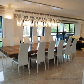 Crooked shape chandelier lighting Custom modern design pendant light Adjustable quality & height
