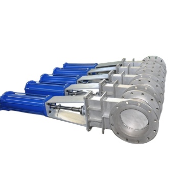 SS304 da 20 pollici SS304 Valvola di gate pneumatica di diapositiva ad alta temperatura: motore di ricerca