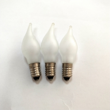 Luce di candela di Natale a LED C6 E10 - 10-55 V, lampadina a guscio smerigliata da 0,2 W