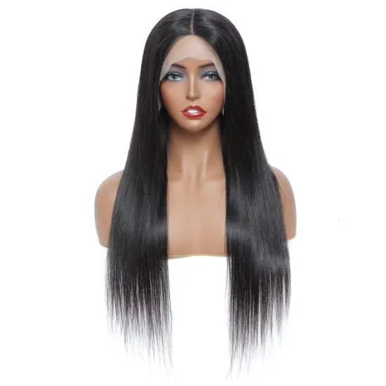 Cheap Wig for Black Women T Middle Part Lace Front Wig Long Natural Straight Human Hair Frontal Wig