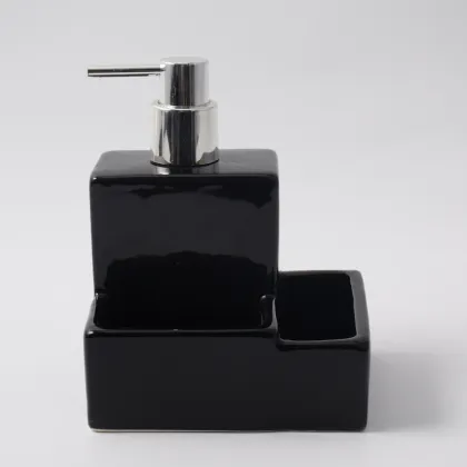 White porcelain tissue box cover toilet brush set ceramic