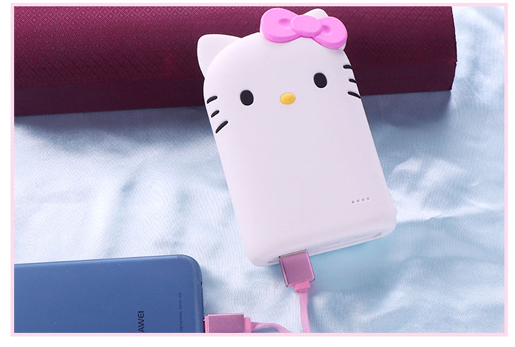 Cute Hello-kitty Portable Powerbank Case For smart phone