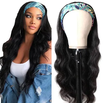 Uniky Human Hair Headband Body Wave Wigs Cheap Brazilian Remy Human Hair Non Lace Machine Made Wigs For Black Women In Stock