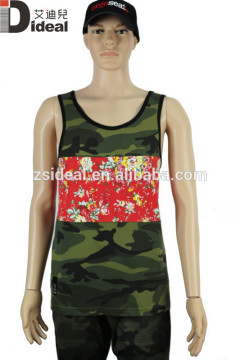 100%cotton men's fashion camo tank top