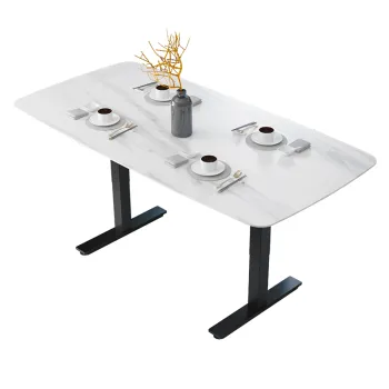 Sintered stone electric standing desk at home