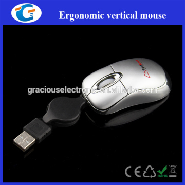 USB Optical Mouse Mini With Retractable Wire