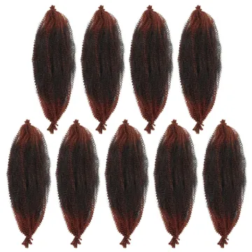 Wholesale Ombre Crochet Springy Afro Kinky Twist Pre-Fluffed Poppin Twist Spring Afro Twist Braid