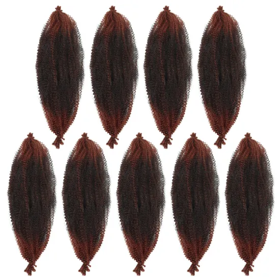 Wholesale Ombre Crochet Springy Afro Kinky Twist Pre-Fluffed Poppin Twist Spring Afro Twist Braid
