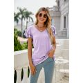 Casual Petal Sleeves blouse loose t shirt