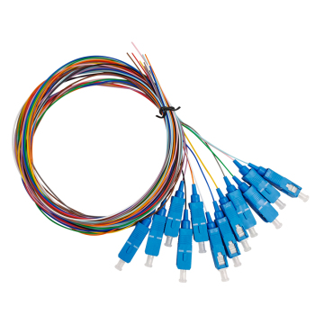 Factory Direct 12 Core Color-Coded Optical Fiber Pigtails for Fiber Optic Splitters: SC, LC, FC, ST Connectors Included