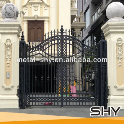 Metal wrought iron beautiful decoration door