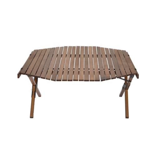 Tables de rouleau d'oeufs polygonales pour le camping Couleur de noix