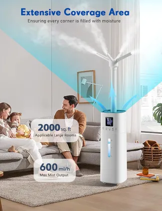 RUNAL Humidificateur d'Air Maison: 12L to 30L Evaporative Smart Ultrasonic Air Humidifier