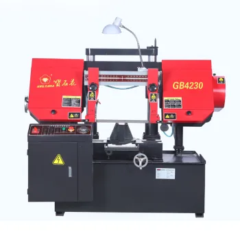 GB4230 Double Column Band Saw Machine for Steel, Tube, Aluminum, and Solid Bar Cutting