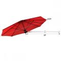 8.5FT Wall Mounted Cantilever Umbrella with Adjustable Pole
