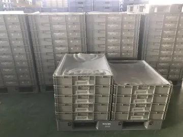 Plastic Turnover Box Foaming Inner Material Design Soft Curtain