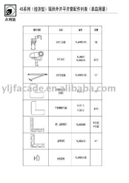 aluminum profiles for insulating series 445