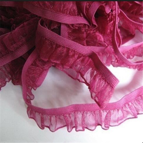 OEM Polyester Ruffle Edged Elastic Trim Band