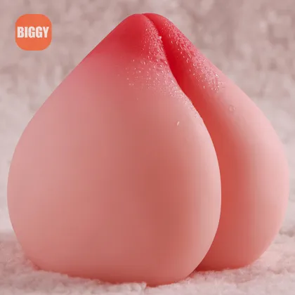 Peach shaped breast masturbator