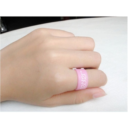 Wunderbare Farbe Silikon Fingerring gedruckt Hochzeit Ringe