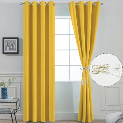 Mustard Yellow Blackout Curtains