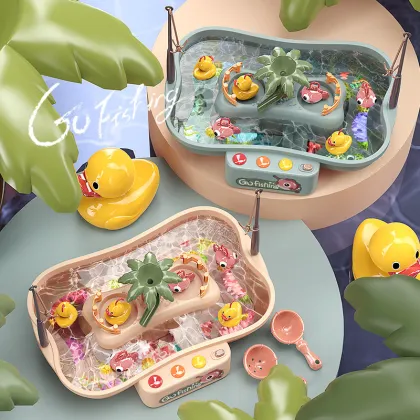 Kids Fishing Toys Electric Water Cycle Music Light Baby Bath Toys Child Game Play Fish Outdoor Toys Fishing Games For Children