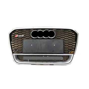 Black Front Bumper Grill for Audi A6/S6 4G C7 2013-2015 RS6 Style Grille