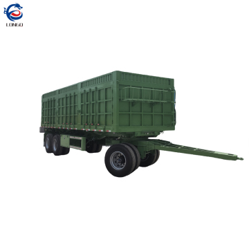 3 Axle Stake Fence Trailer with Drawbar for Cargo Transport