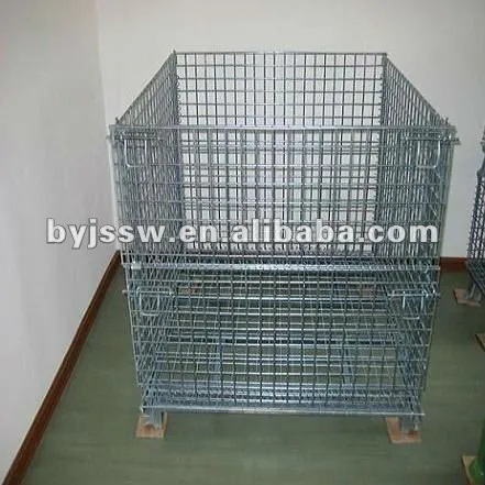 industrial stackable wire mesh storage cage