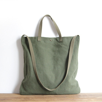 Durable Cotton Crossbody Canvas Shopping Tote Bag