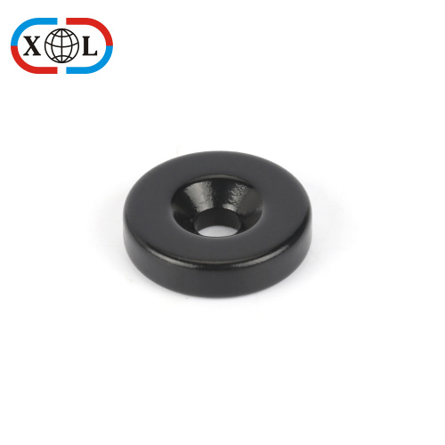 Strong black epoxy countersunk hole magnet for sale