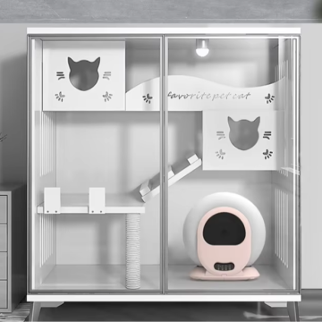 Tuya App Control Automatic Cleaning Cat Litter Box with Weight and Infrared Sensors