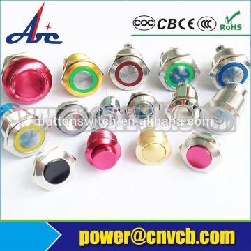 16mm Momentary 12v switch push button for IP67 waterproof pushbutton switch