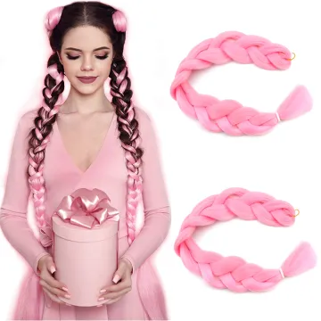 AliLeader Crochet Pre Stretched Heat Resistant Synthetic Hair Jumbo Braiding Hair 165g 82 Inches Pure Color Extension