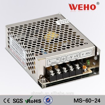 CE RoHS mini Universal ac/dc Input 110v/220v output 60W 24V 2.5a Power Supply