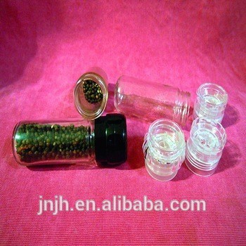 glass pepper mill/hand operated pepper grinder