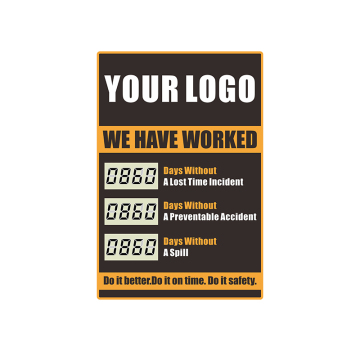 Festeggia i giorni senza incidenti con Cheetie CP01 Black LCD Electronic Tabine - Segni di sicurezza