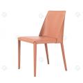 Orange saddle leather high density foam dining chairs
