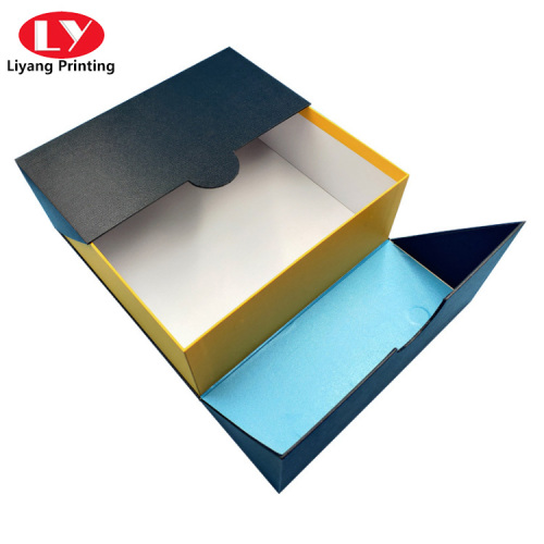 custom color shoe cardboad packaging box double door