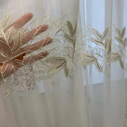 New fashion embroidery jacquard curtains high blackout