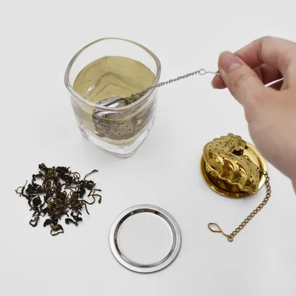 Chicken Shaped Stainless Steel Rose Gold Tea Infuser for Loose Leaf Tea