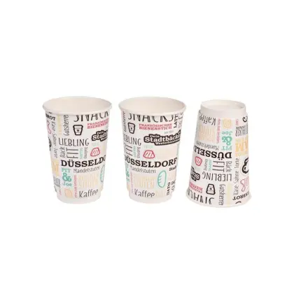 Biodegradable Waterproof Disposable Double Wall Cup with Lid