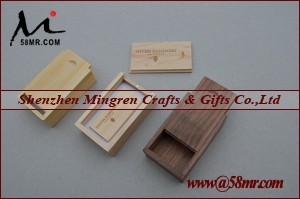 2015 Wood Wooden USB Flash Drive Case Packaging Gift Box Holder