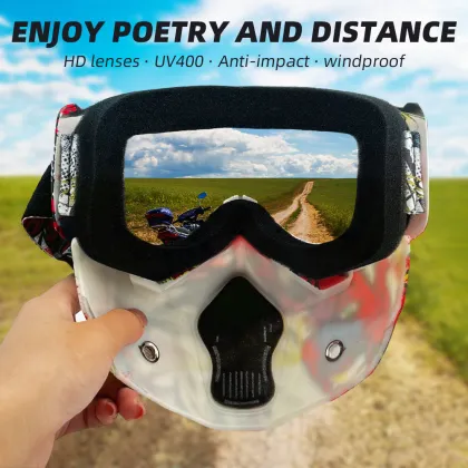 Camo Impact-Resistant Motorcycle Cycling Glasses - Windproof & Sand Prevention Goggles