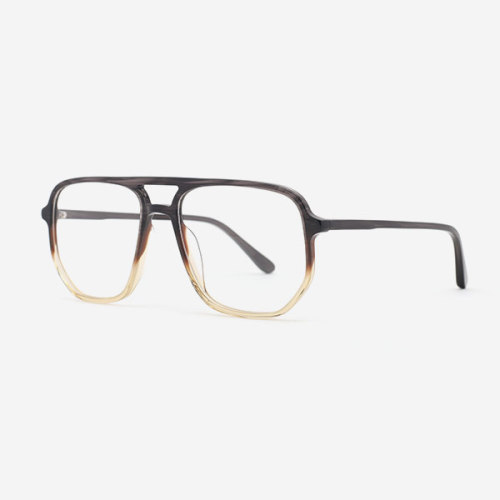 Double bridge Acetate unisex optical frame