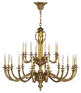 Crystal LED Light Big Luxury Style Antique Brass Chandelier for Modern Hotel Living Room